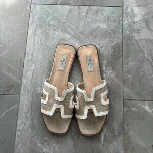 Steve Madden raffia slide/sandal Harlien-O